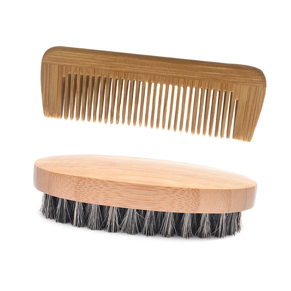 Men's Beard Brush & Comb