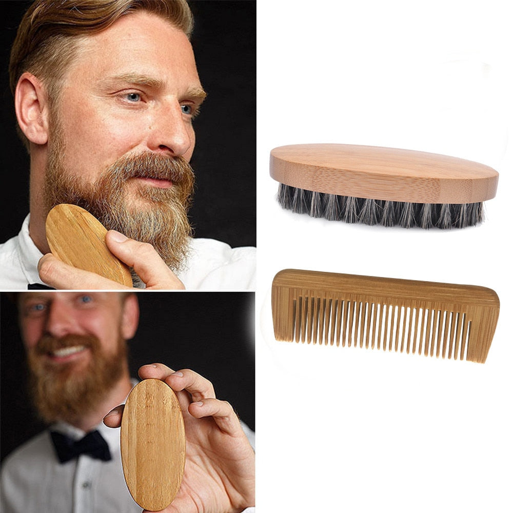 Men's Beard Brush &amp; Comb